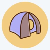 pictogram tent. geschikt voor onderwijs symbool. vlakke stijl. eenvoudig ontwerp bewerkbaar. ontwerp sjabloon vector. eenvoudige illustratie vector