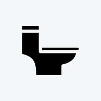 icoon toilet. geschikt voor het bouwen van symbool. glyph-stijl. eenvoudig ontwerp bewerkbaar. ontwerp sjabloon vector. eenvoudige illustratie vector