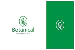 bloem blad organisch botanisch logo ontwerp vector