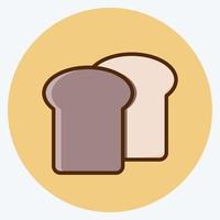 pictogram toast brood. geschikt voor bakkerijsymbool. vlakke stijl. eenvoudig ontwerp bewerkbaar. ontwerp sjabloon vector. eenvoudige illustratie vector