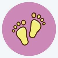 pictogram voeten. geschikt voor kinderen symbool. vlakke stijl. eenvoudig ontwerp bewerkbaar. ontwerp sjabloon vector. eenvoudige illustratie vector