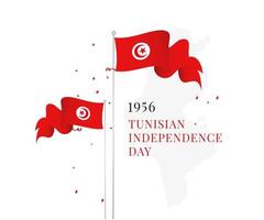 tunesië onafhankelijkheidsdag viering 20 maart vectorillustratie vector