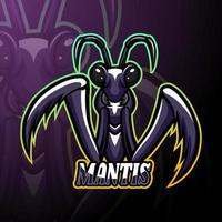 mantis esport logo mascotte ontwerp vector