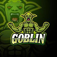 goblin esport logo mascotte ontwerp vector