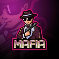 maffia esport logo mascotte ontwerp vector