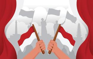 achtergrond van de onafhankelijkheidsdag van Indonesië vector