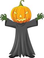 cartoon halloween pompoen vector