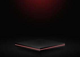 spotlight podium rode neon sokkel scene voor product display vector