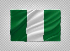 vlag van cote nigeria. 3D-vectorobject geïsoleerd op transparante achtergrond vector