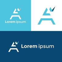 letter een logo met het juiste tekenpictogramontwerp, modern creatief en uniek vectormonogram. vector