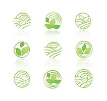 Green Eco Icons Vector Collection