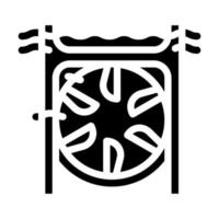 onderzeeër getijdencentrale glyph pictogram vectorillustratie vector