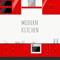 minimalistische keuken plat ontwerp cadeaubon patroon achtergrond vector