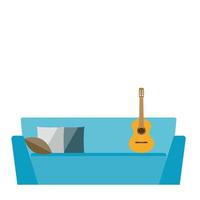 bank bank bankstel bed salon woonkamer interieur pictogram element patroon achtergrond. vector