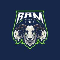 ram mascotte logo ontwerp illustratie vector voor team esports