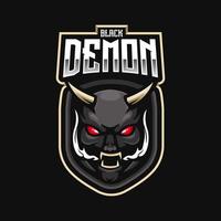 demon mascotte logo ontwerp vector met moderne illustratie