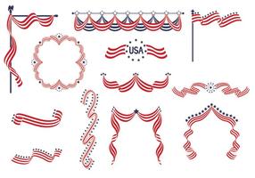 usa lint banners vector pack