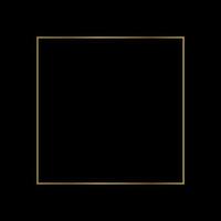 vierkant gouden frame op de zwarte achtergrond vector