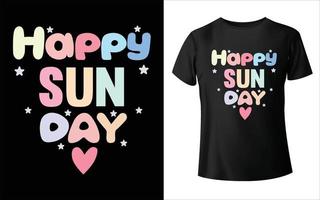 gelukkige zondag t-shirt ontwerp week naam t-shirt ontwerp vector