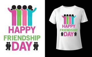 gelukkig vriendschapsdag t-shirtontwerp vector
