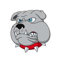 boos bulldog hoofd mascotte. vector illustratie