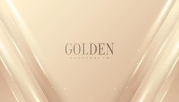 luxe gouden achtergrond met glitter en lichteffect. elegante crème achtergrond met papier gesneden stijl vector