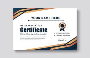 certificaat goud waardering prestatie sjabloon onderscheiding prestatie schoon creatief certificaat erkenning excellentie certificaat grens voltooiing sjabloon certificaat ontwerpsjabloon vector