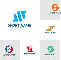 set van brief s logo vector ontwerpsjabloon, eerste s logo concepten illustratie.