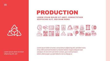 productie bedrijf landing header vector