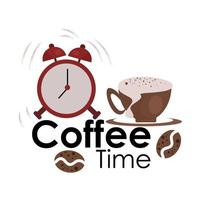 koffietijd, vrije tijd pictogram vector voor koffie logo