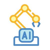 robotarm ai kleur pictogram vectorillustratie vector