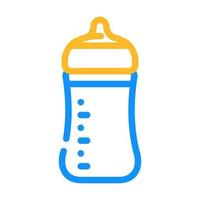 babyvoeding plastic fles kleur pictogram vectorillustratie vector