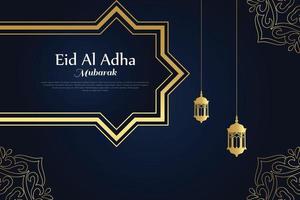 islamitische achtergrond eid al adha mubarak vector