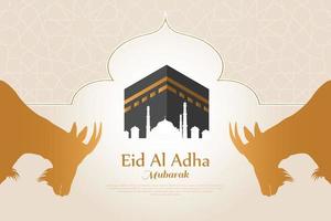 eid al adha mubarak islamitische achtergrond vector