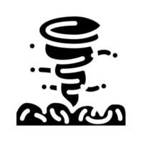 orkaan ramp glyph pictogram vectorillustratie vector