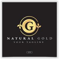 natuur goud letter g logo premium elegante sjabloon vector eps 10