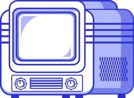 oude tv.retro vintage televisie icon.outline platte vector geïsoleerd op een witte background.symbol voor een mobiele applicatie of website.