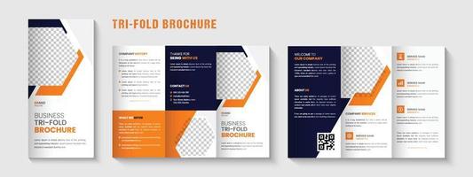 zakelijke driebladige brochure sjabloonontwerp, creatieve zakelijke driebladige brochure vector