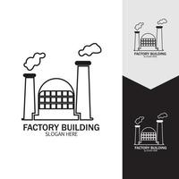 fabrieksgebouw iconen vector