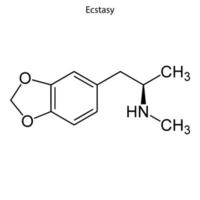 skeletformule van chemisch element vector