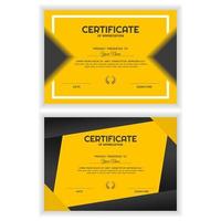 bundel creatieve certificaat van waardering award sjabloon vector