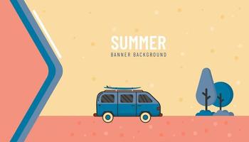 illustratie vectorafbeelding van zomer achtergrond. goed voor spandoek, poster, flyer, enz. vector