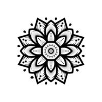 zwart-wit mandala vector geïsoleerd op wit. vector hand getekend circulaire decoratief element. bruiloft frame ornament uitnodiging kaart sjabloon collectie vectorillustratie