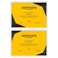 bundel creatieve certificaat van waardering award sjabloon vector