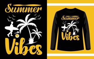 zomer vibes vector t-shirt ontwerpsjabloon