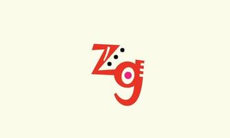 alfabet letters initialen monogram logo zg, gz, g en z vector