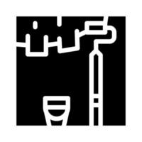 muurschildering glyph pictogram vectorillustratie zwart vector