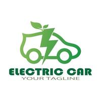 eco auto en elektrische groene auto technologie pictogram logo vector. vector