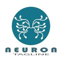 neuron logo of zenuwcel logo ontwerp illustratie sjabloon icoon met vector concept