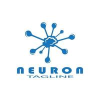 neuron logo of zenuwcel logo ontwerp illustratie sjabloon icoon met vector concept